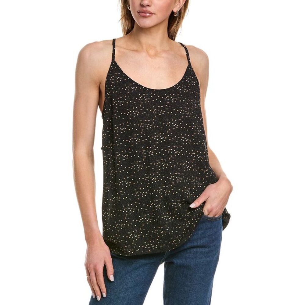 CAbi Black and White Spotted Blouse